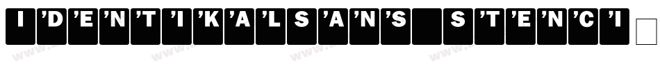 IdentikalSans Stenci字体转换